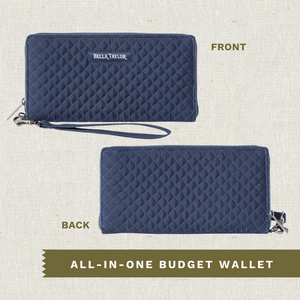 Solid Navy RFID Envelope Wallet
