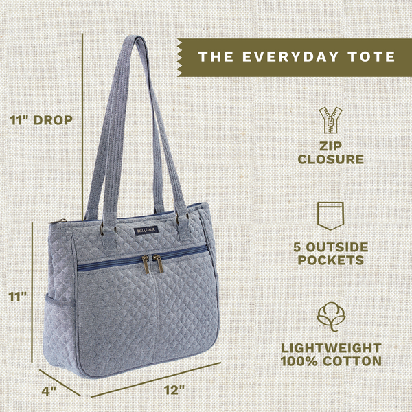 Blue Chambray Everyday Tote