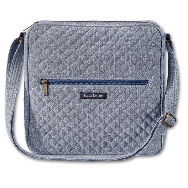 Blue Chambray Large Crossbody