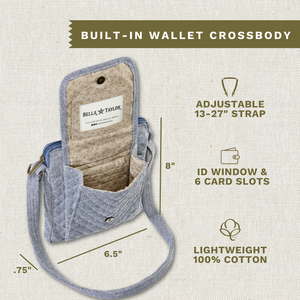 Blue Chambray Mini Crossbody