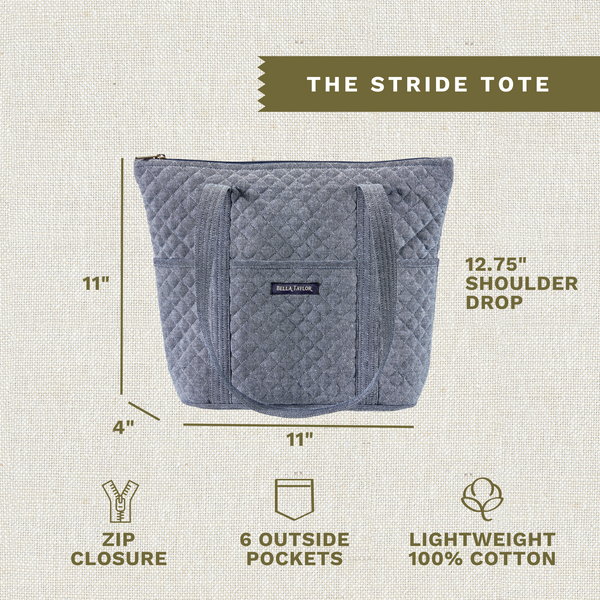 Blue Chambray Stride Tote