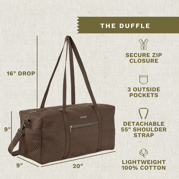 Chocolate Microfiber Duffle