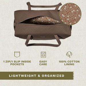 Chocolate Microfiber Duffle