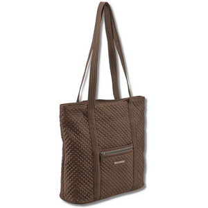 Chocolate Microfiber Large Shoulder Tote