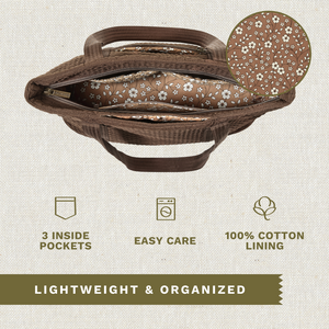 Chocolate Microfiber Large Shoulder Tote