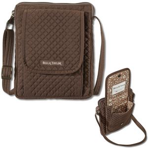Chocolate Microfiber Mini Crossbody