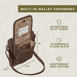 Chocolate Microfiber Mini Crossbody