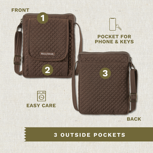 Chocolate Microfiber Mini Crossbody