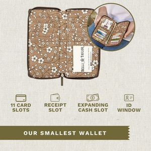 Chocolate Microfiber RFID Slim Card Wallet