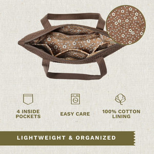 Chocolate Microfiber Small Shoulder Tote