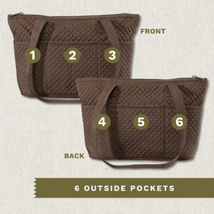 Chocolate Microfiber Small Shoulder Tote