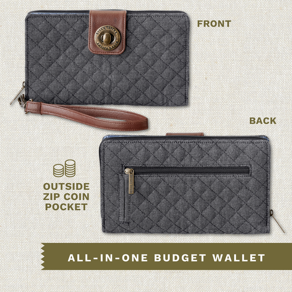 Dark Denim RFID Cash System Wallet