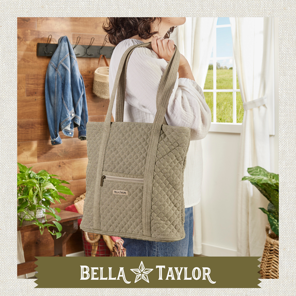 Khaki Chambray Large Tote