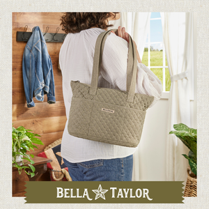 Khaki Chambray Small Tote