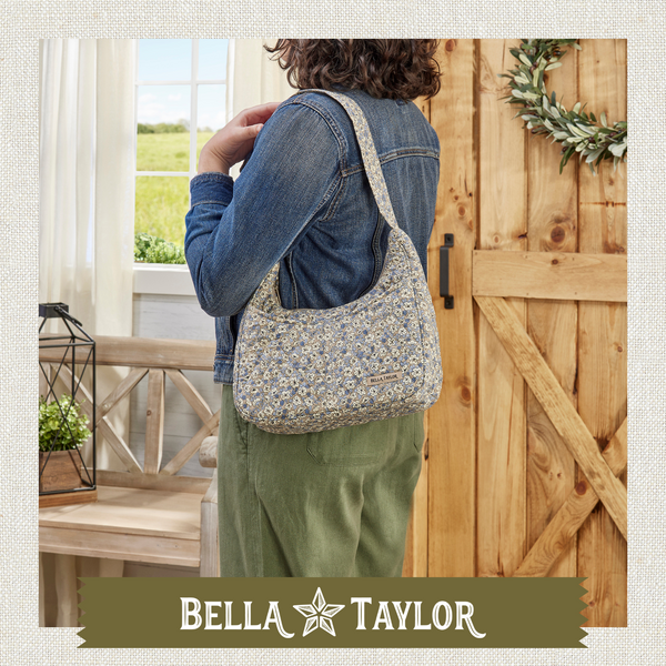 Khaki Floral Blakely Shoulder Bag – Bella Taylor