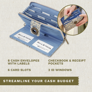 Khaki Floral RFID Cash System Wallet