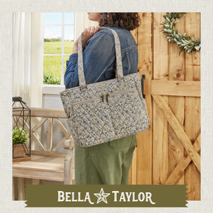 Khaki Floral Everyday Tote