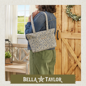 Khaki Floral Small Tote