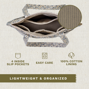 Khaki Floral Stride Tote