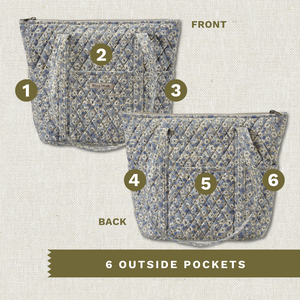 Khaki Floral Stride Tote