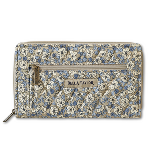 Khaki Floral RFID Wrist Strap Wallet