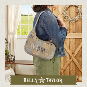 Khaki Patchwork Blakely Shoulder Bag