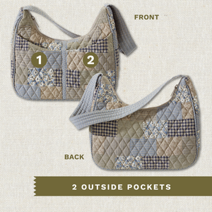 Khaki Patchwork Blakely Shoulder Bag