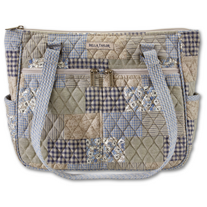 Khaki Patchwork Everyday Tote