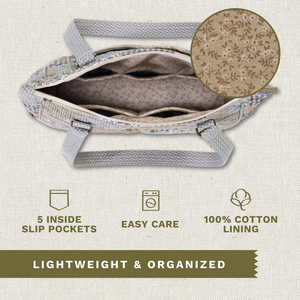 Khaki Patchwork Everyday Tote