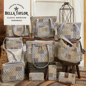 Khaki Patchwork Large Tote