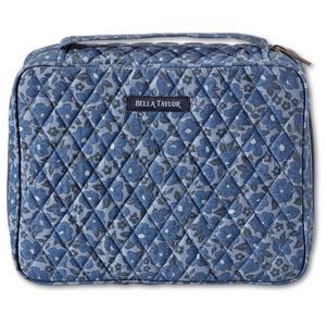 Navy Floral Bible Cover