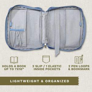 Navy Floral Bible Cover