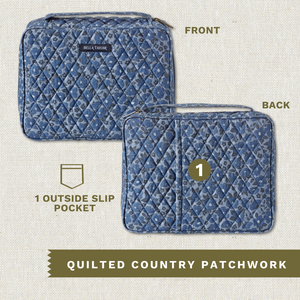 Navy Floral Bible Cover