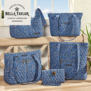 Navy Floral RFID Cash System Wallet