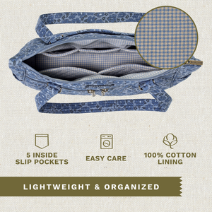 Navy Floral Everyday Tote