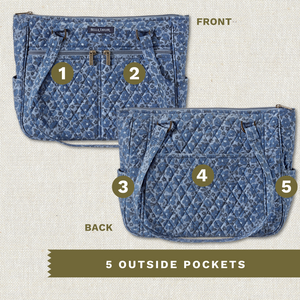 Navy Floral Everyday Tote