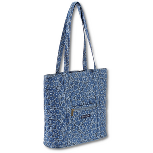 Navy Floral Large Tote