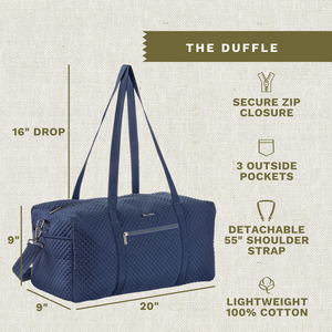 Solid Navy Duffle