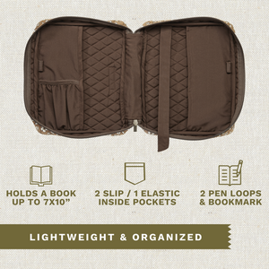 Vintage Vine Brown Bible Cover