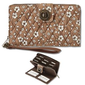 Vintage Vine Brown RFID Cash System Wallet