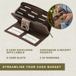 Vintage Vine Brown RFID Cash System Wallet