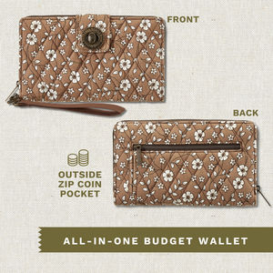 Vintage Vine Brown RFID Cash System Wallet