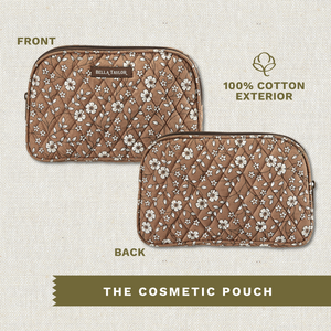 Vintage Vine Brown Cosmetic Pouch