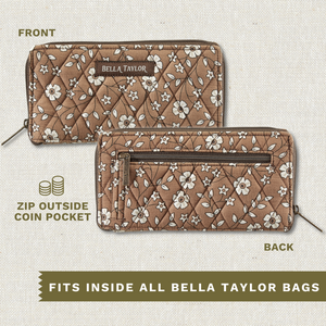 Vintage Vine Brown RFID Slim Card Wallet