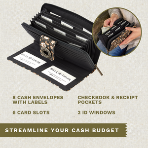 Vintage Vine Midnight RFID Cash System Wallet