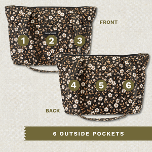 Vintage Vine Midnight Small Shoulder Tote